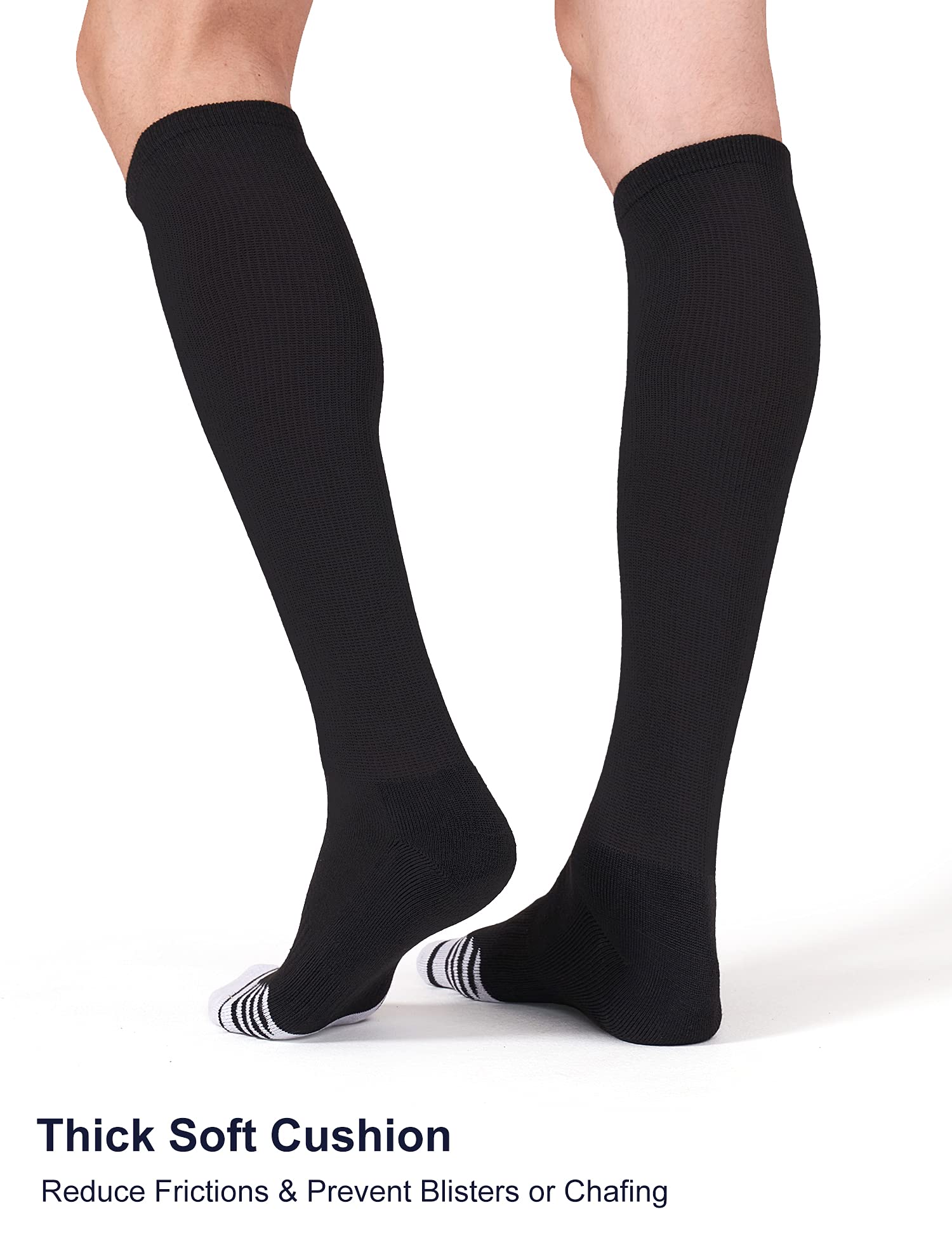 FITRELL 2/3 Pack Baseball Soccer Softball Socks for Kids Youth Men & Women - Over-the-Calf Knee High Athletic Socks (Multiple Colors) - Perfect for Sports, Training & Casual Wear