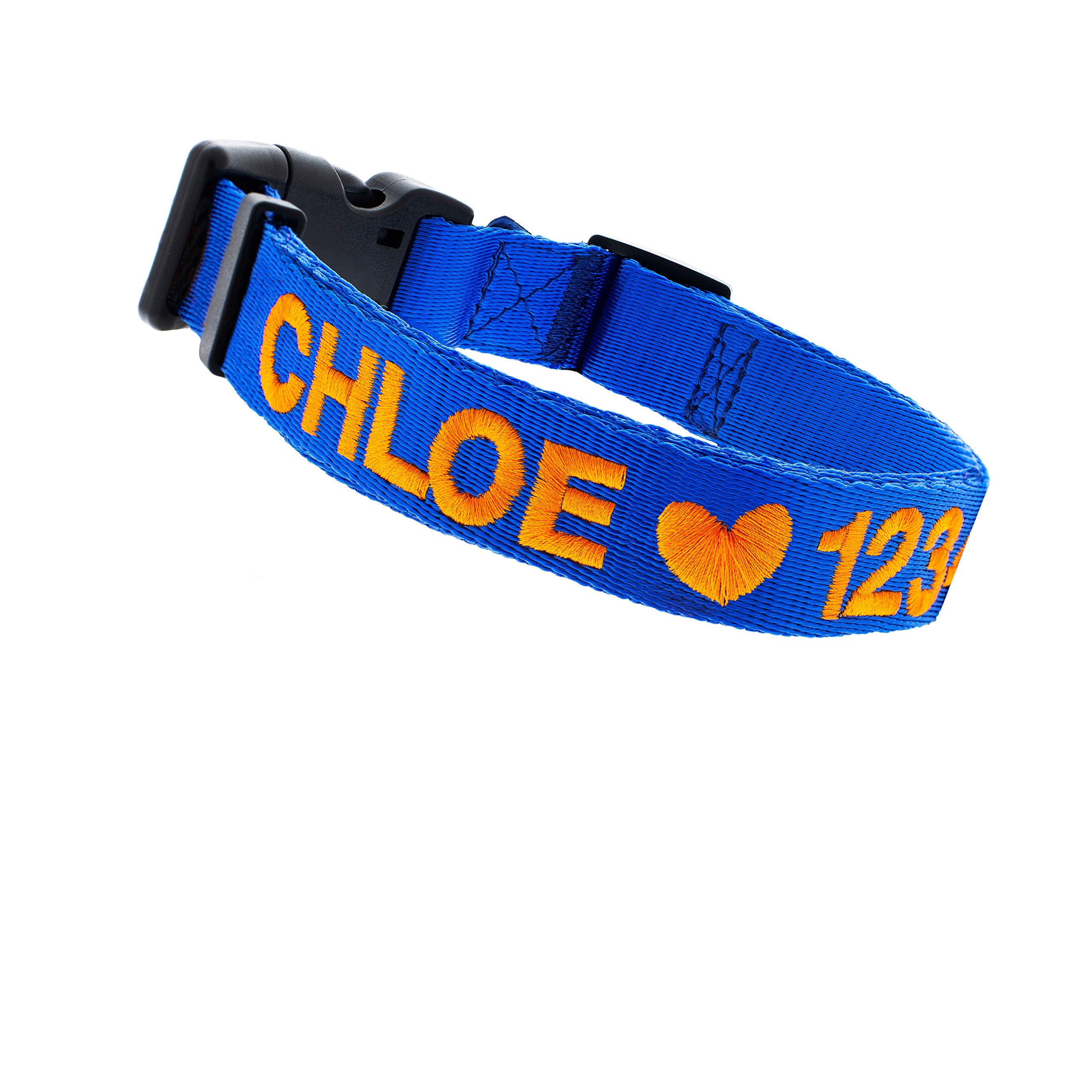 Custom Embroidered Dog Collars with Text & Phone Number - Adjustable Pet Collar in 8 Colors & 3 Sizes | Safe ID Collar for Puppies, Boy & Girl Dogs | Perfect for Walks, Training & Pet Safety