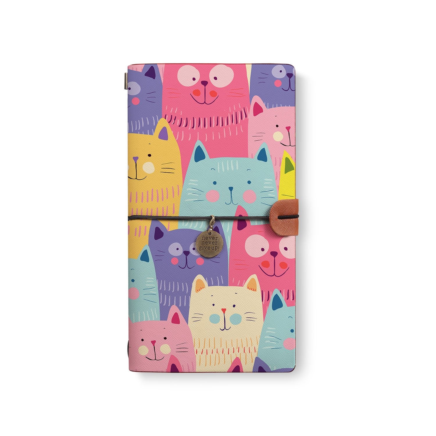 Premium Traveler's Notebook for Cat Lovers - Leather Journal with Refillable Pages - Perfect for Pet Owners, Writers & Travel Enthusiasts | Great for Journaling, Sketching & Gift Giving