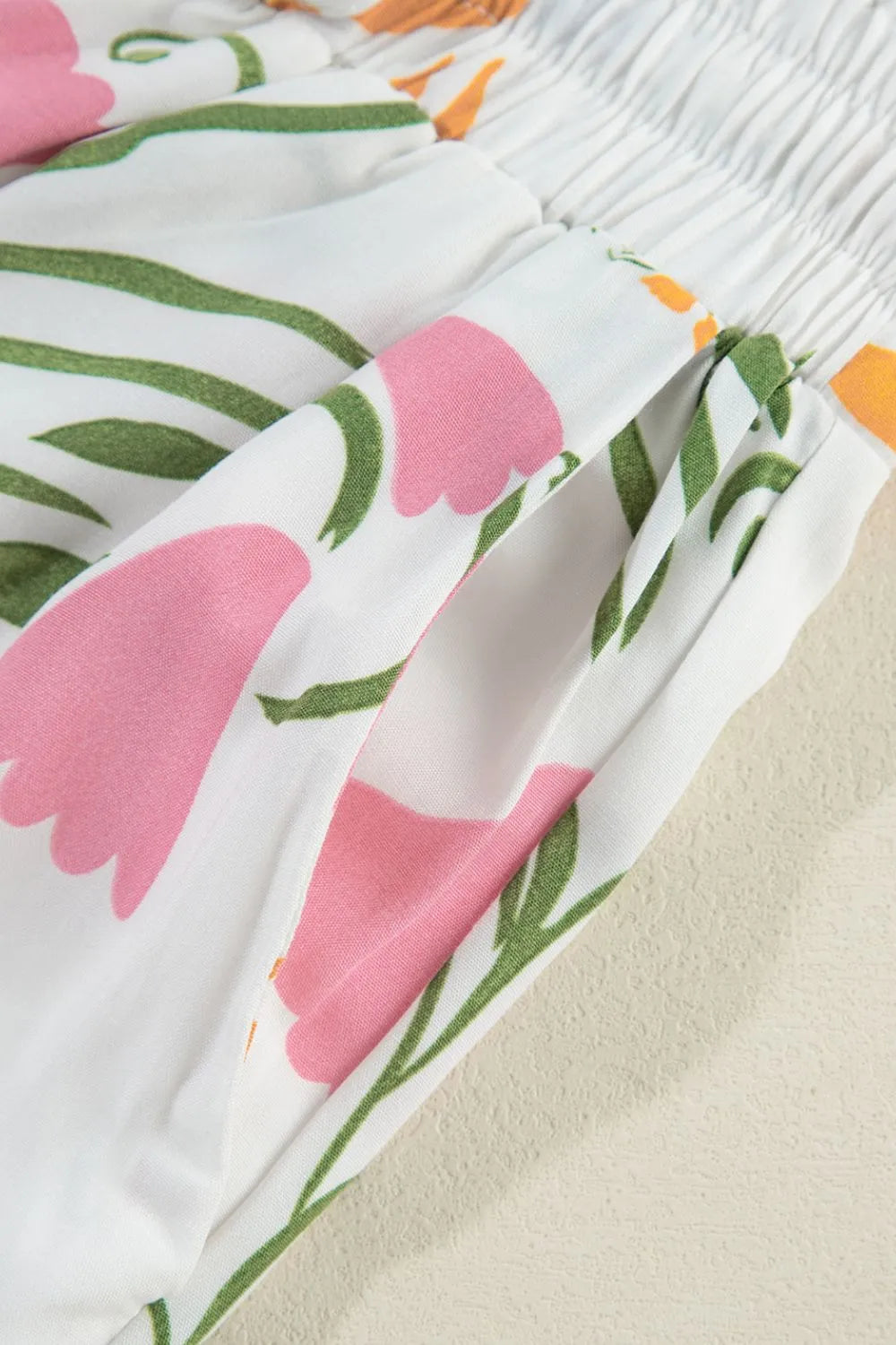 Stylish Floral Print Square Neck Resort Top & Pants Set - Perfect for Beach Vacations, Summer Getaways and Tropical Holidays