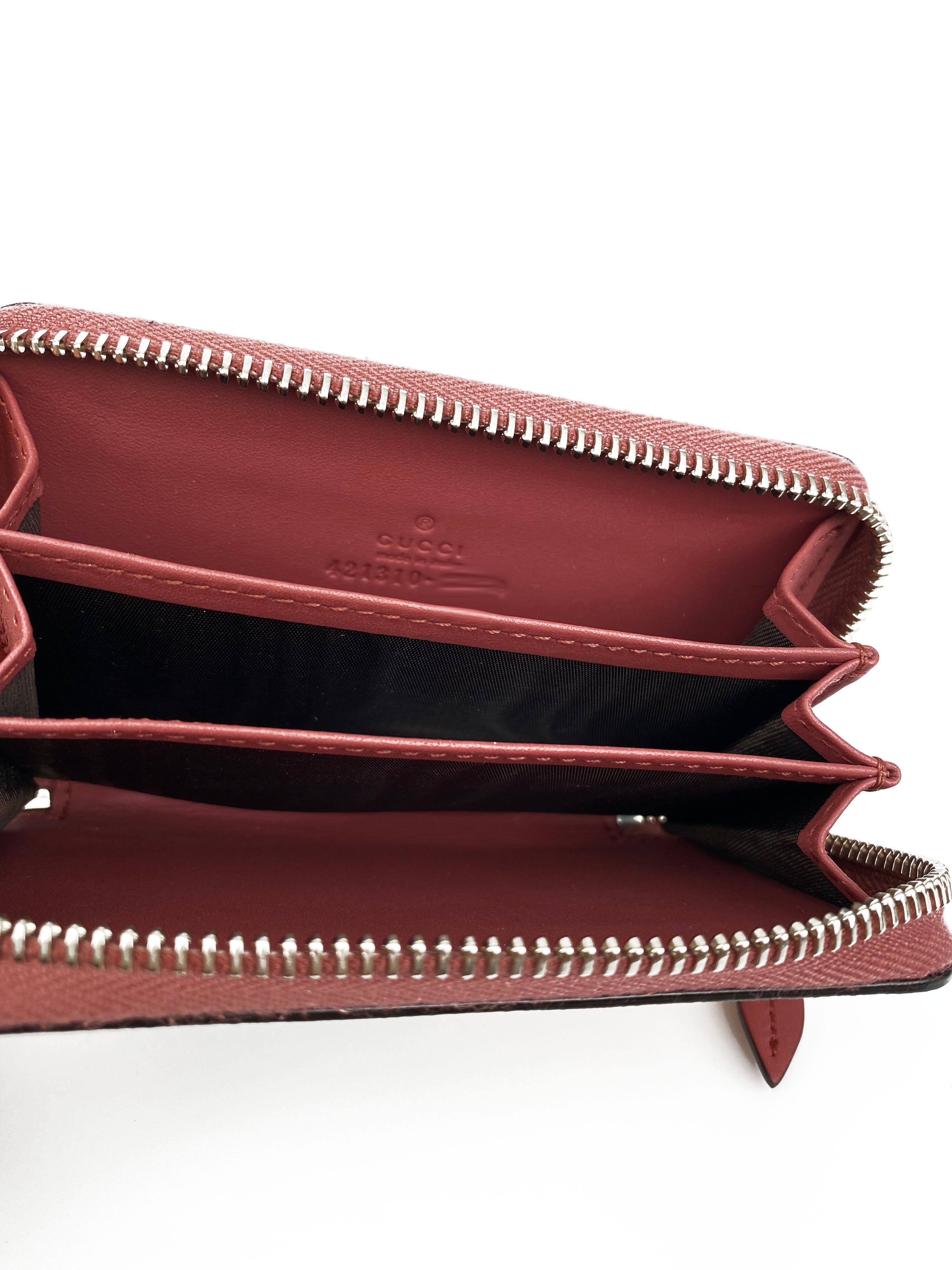 Gucci GG Supreme Blooms Card Holder Wallet - Stylish & Compact for Women | Perfect for Everyday Use, Travel & Gifting
