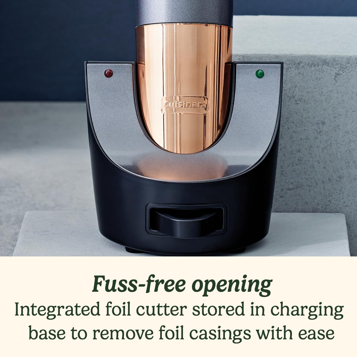 Cuisinart Rechargeable Automatic Wine Opener with Vacuum Sealer - Electric Corkscrew Bottle Opener with Foil Cutter | 8-Hour Battery Life for 80 Bottles | Perfect Gift for Wine Lovers | Ideal for Dinner Parties, Weddings & Home Bars