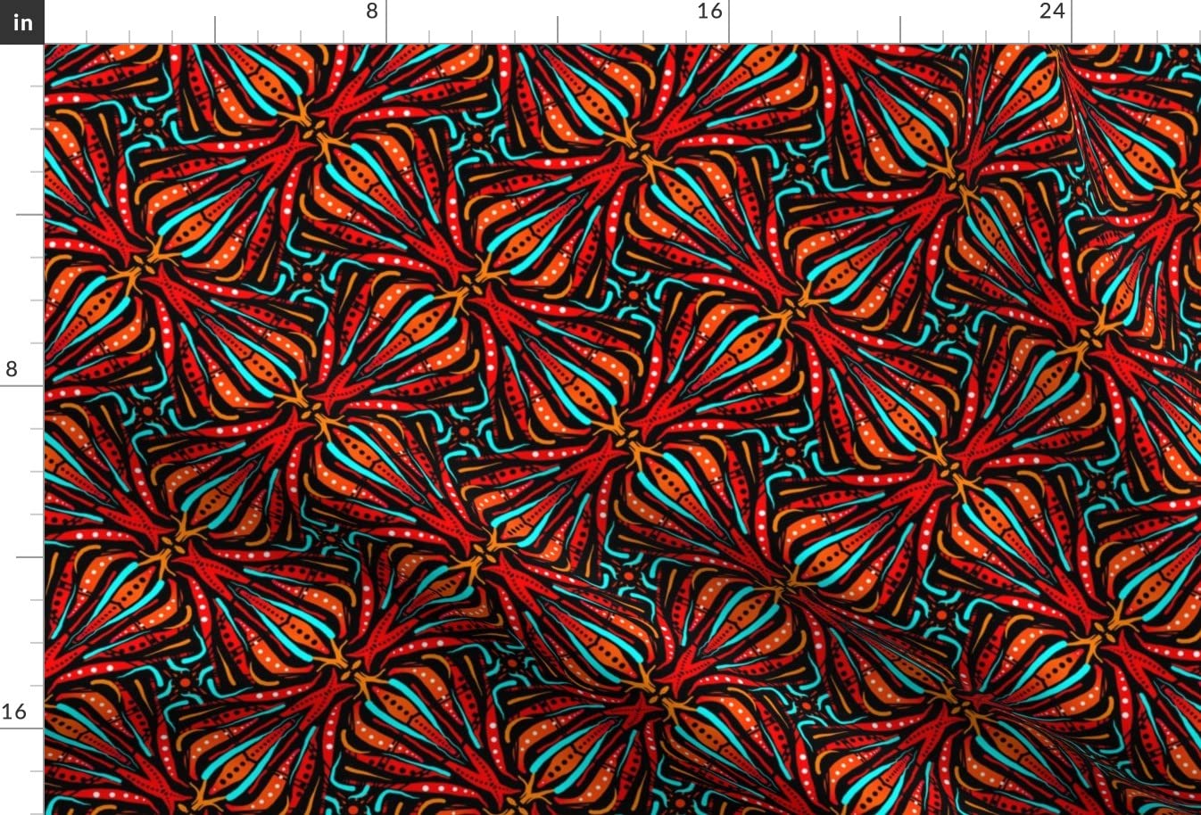 Premium Spoonflower Fabric - Aqua Sunset Turquoise Seeds Afrocentric Print on Soft Minky Fabric (Fat Quarter) for Sewing Projects, Baby Blankets, Quilt Backing & Plush Toys - Perfect for DIY Crafts, Nursery Decor & Gift Making