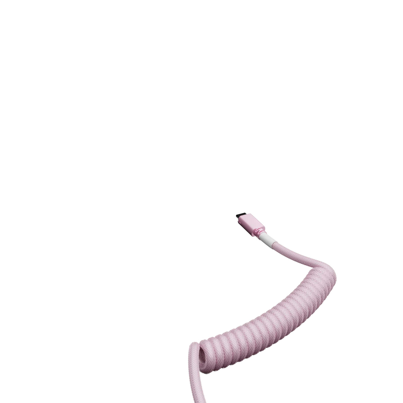 Glorious Coiled Cable Pixel Pink - Premium Braided USB Cable for Gaming, Mechanical Keyboards & Office Use