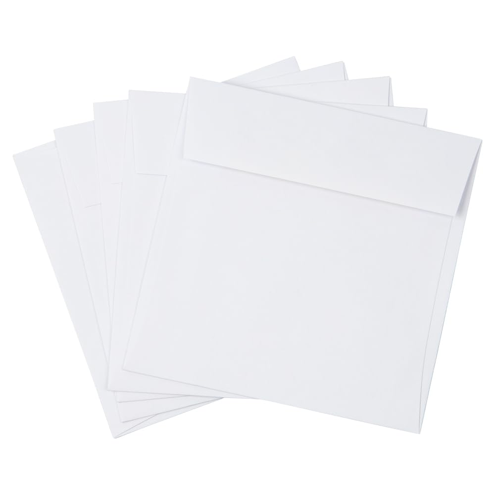 JAM PAPER 4.5 x 4.5 Inch Square White Invitation Envelopes - Bulk Pack of 1000 - Perfect for Wedding Invites, Greeting Cards & Business Correspondence