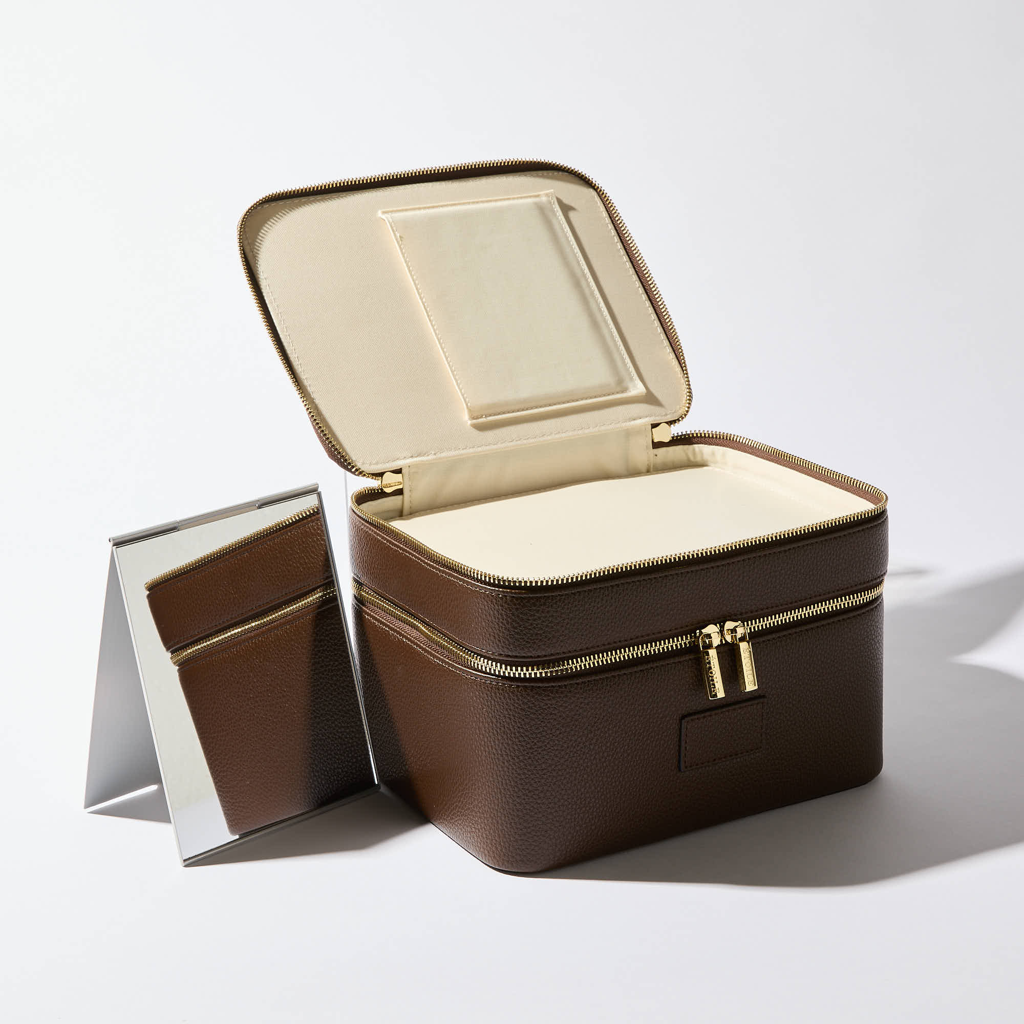 Duo Vanity Case - Travel Makeup Organizer with Mirror, Perfect for Women's Cosmetic Storage & On-the-Go Beauty Essentials | Ideal for Home, Office & Vacation Use