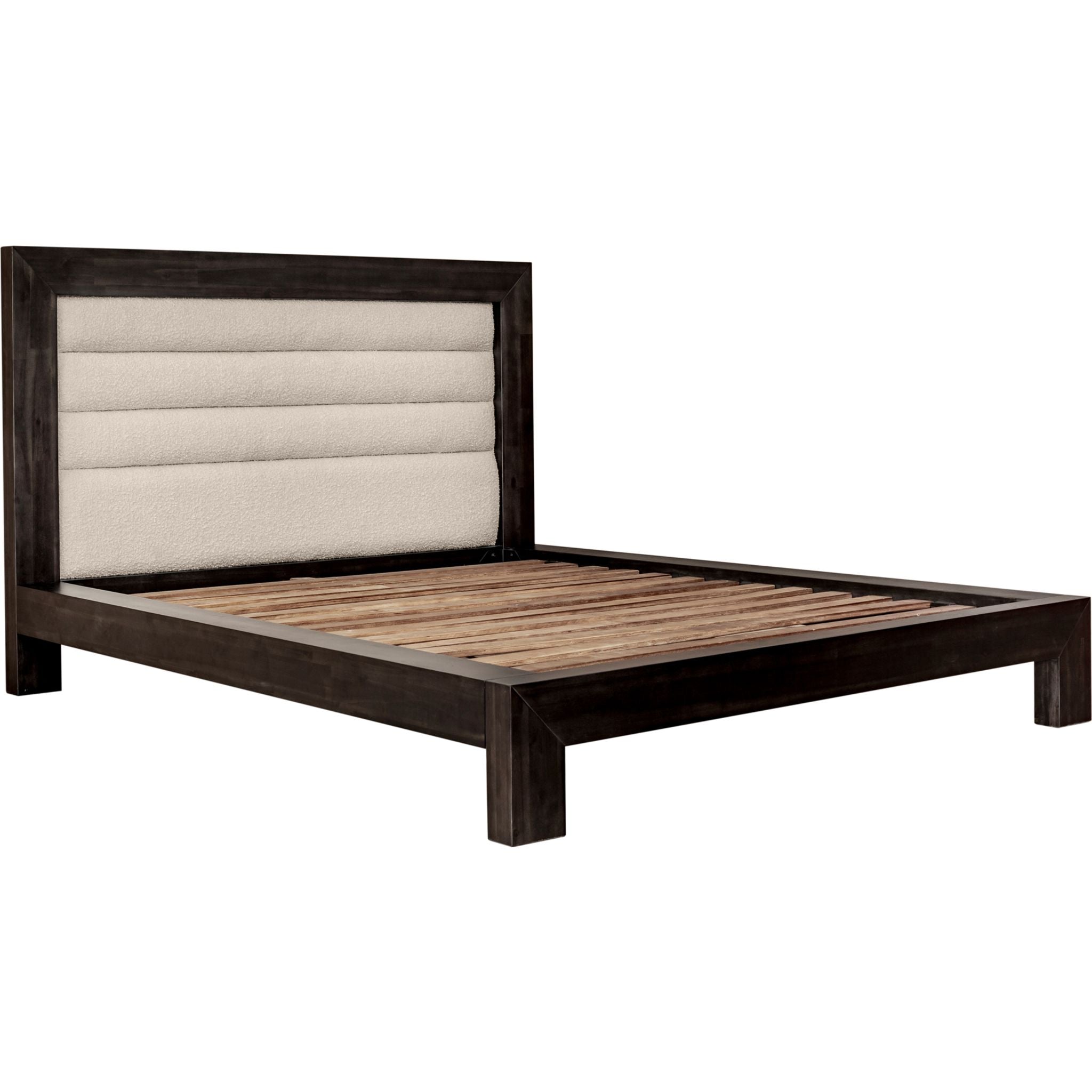 Ashcroft Platform Bed Frame - Dark Grey Queen Size, Modern Minimalist Bedroom Furniture for Small Spaces & Apartments