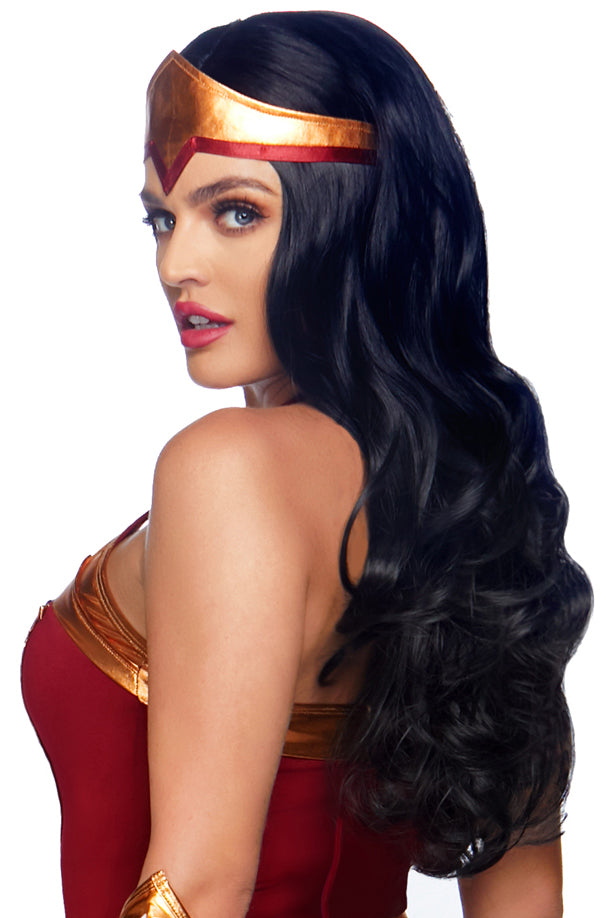 Long Black Wavy Wig for Women - Natural Looking Synthetic Hairpiece for Cosplay, Halloween & Daily Wear - Heat Resistant Curly Hair Extensions for Parties & Costumes