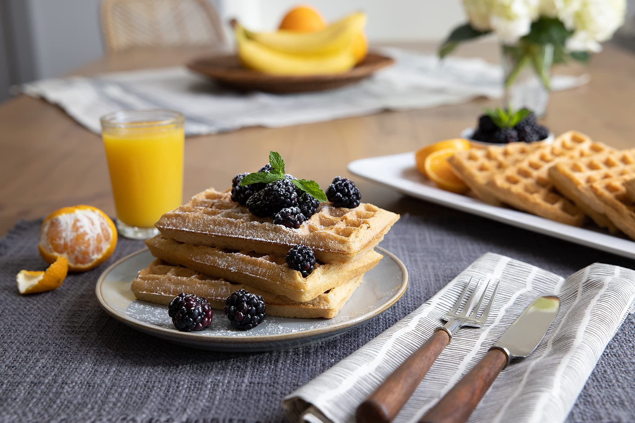 TruEats Pancake & Waffle Mix - Diabetic Friendly, High Protein & Fiber, Low Glycemic, Gluten Free, No Sugar Added, Vegan & Dairy Free, Plant Based with Monk Fruit Sweetener | Perfect for Breakfast, Keto Diet & Healthy Lifestyle