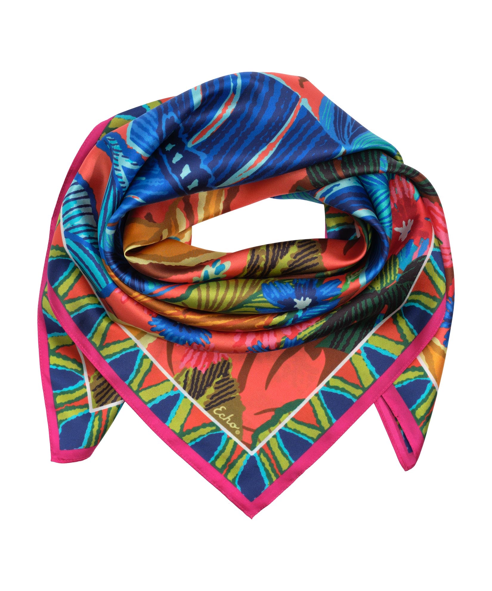 Rainforest 35 Silk Square Scarf - Premium Lightweight Fashion Accessory for Women, Elegant Gift for Mother's Day, Wedding & Office Wear