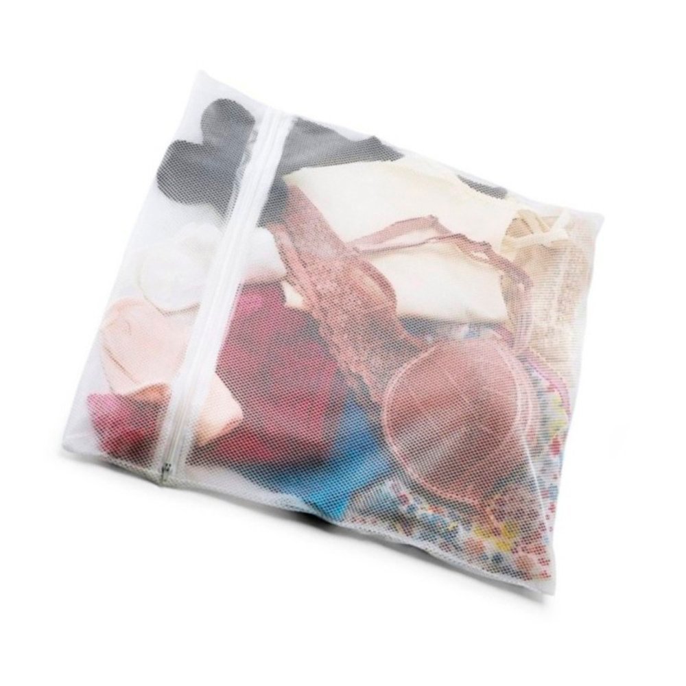 2 Pack Delicate Laundry Wash Bags with Zipper - Mesh Laundry Bags for Socks, Bras, Lingerie & Clothes - Gentle Washing Protection for Travel & Home Use