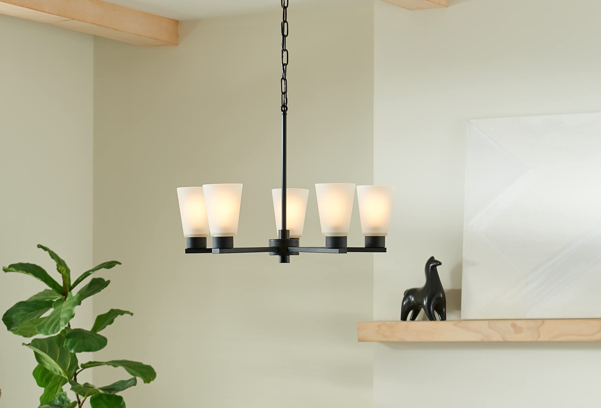 Kichler Stamos 5-Light Modern Black Chandelier - 24