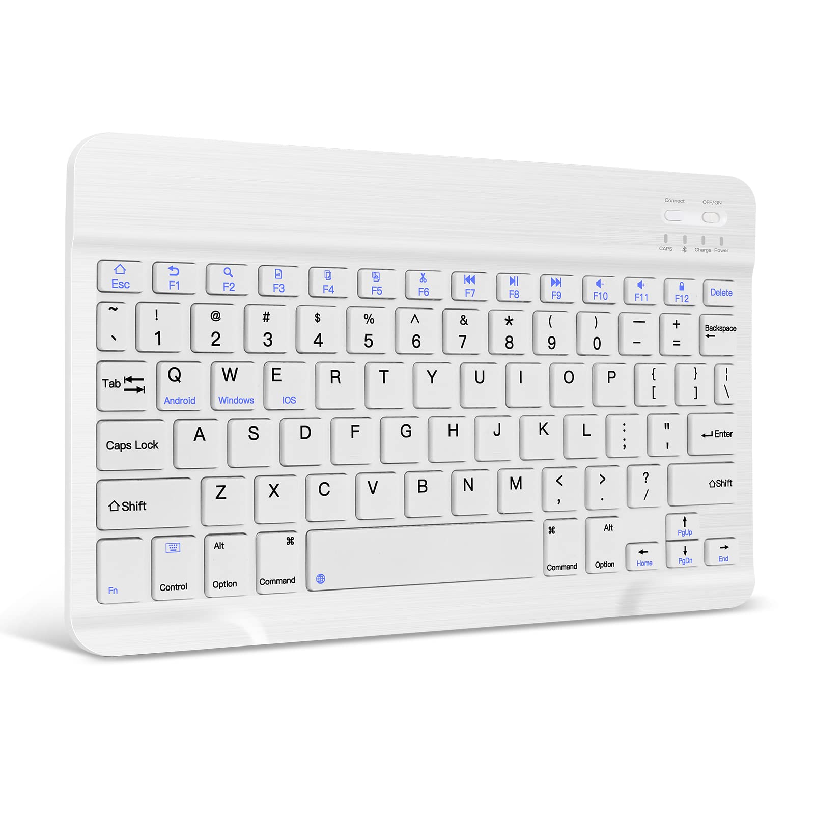 Ultra-Slim Wireless Bluetooth Keyboard - Rechargeable Bluetooth Keyboard for iPad Pro/Air/Mini (10th/9th/8th/7th/6th/5th Gen), iPhone, Android & Windows Devices | Portable for Office, Home & Travel Use