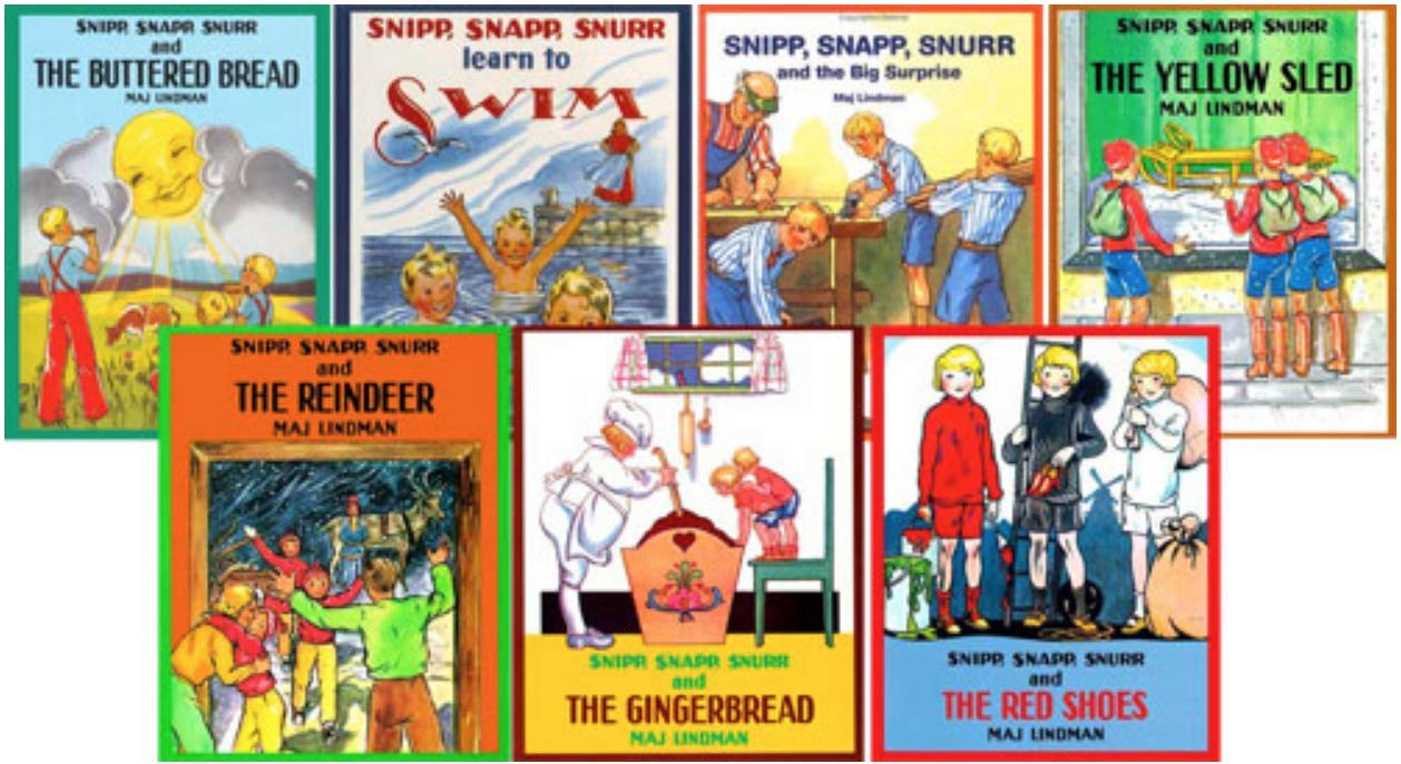 Swedish Triplet Picture Books: Flicka, Ricka and Dicka (7 Books) + Snipp, Snapp and Snurr (7 Books) - Complete Children's Book Sets for Early Learning & Bedtime Stories