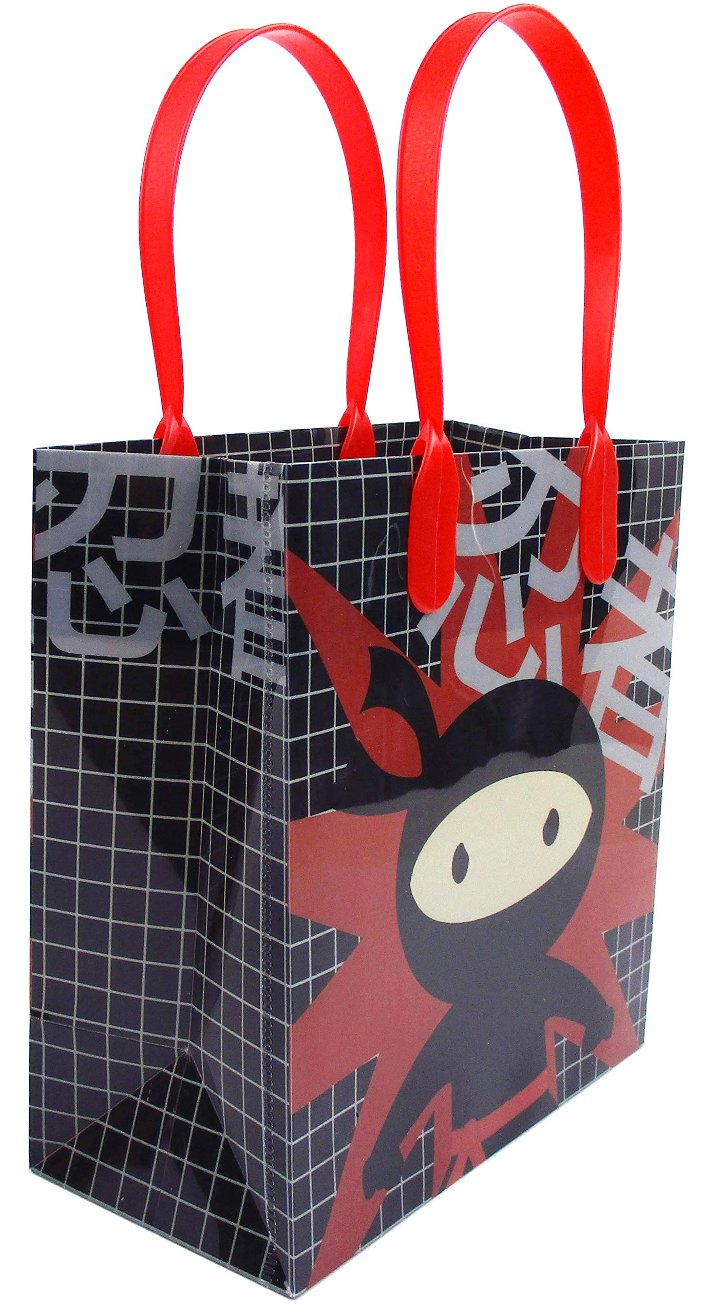 NINJA Themed Party Favor Bags with Handles - 12 Pack Candy Treat Bags for Birthday Parties, Baby Showers & School Events | Durable Gift Bags for Goodie Bags, Halloween & Special Occasions