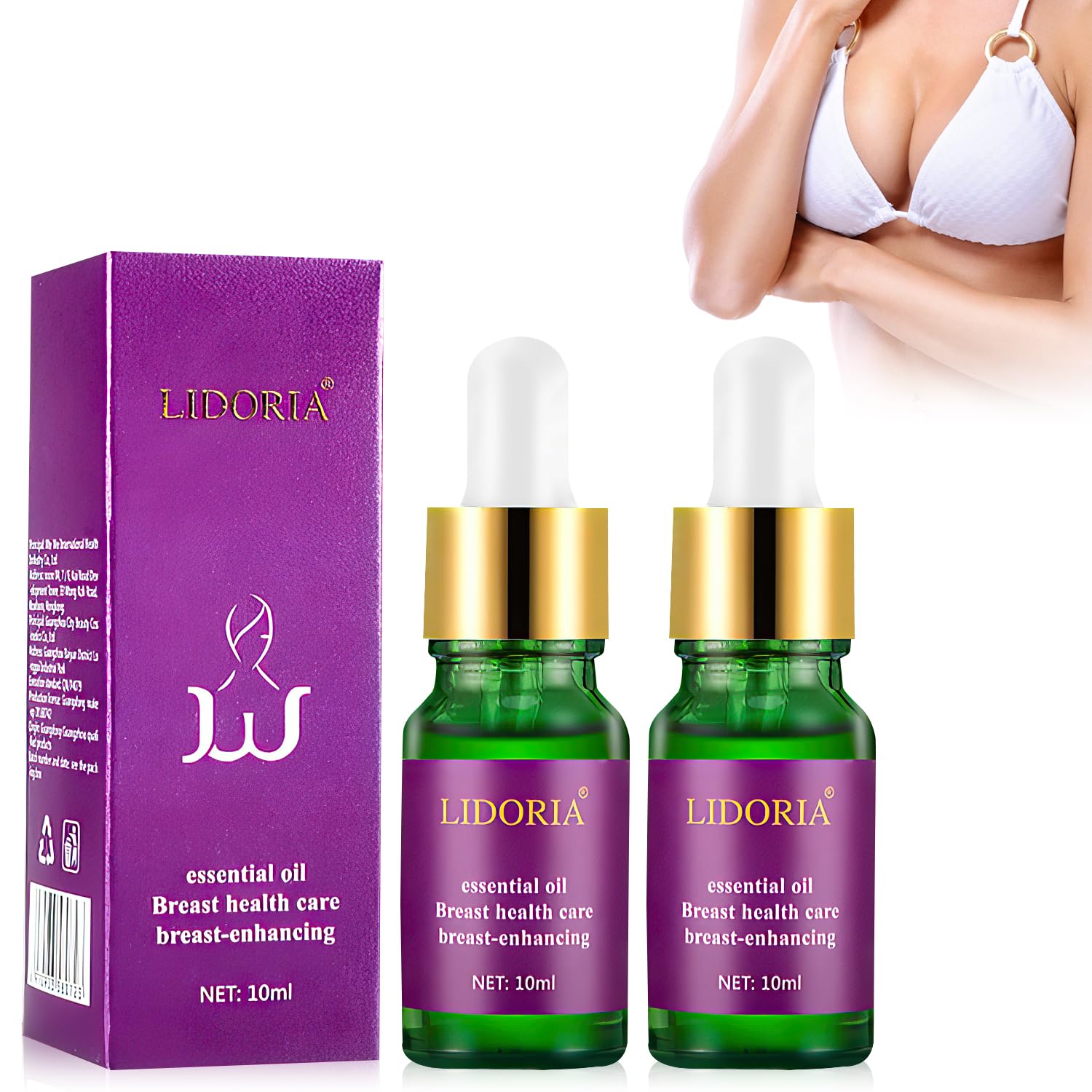 Natural Bust Firming & Enhancement Oil for Women - Organic Breast Lifting Serum with Nourishing Essence (2 Pack) | Breast Massage Oil for Plumping, Enlargement & Natural Curves | Perfect for Daily Massage & Self-Care Routine