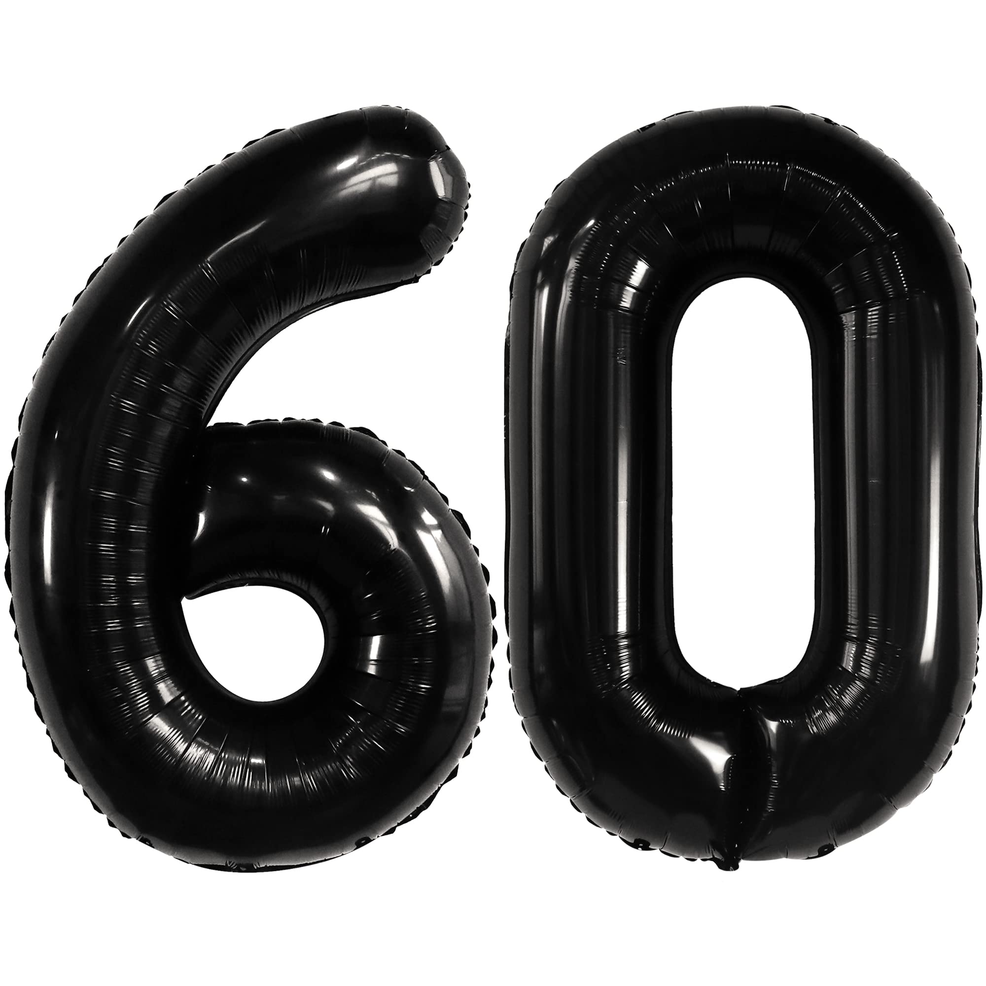 KatchOn 40 Inch Large Black Number 60 Balloons - 60th Birthday Party Decorations Set | Happy 60th Birthday Balloon Arch Kit for Milestone Celebrations, Anniversary Events & Retirement Parties