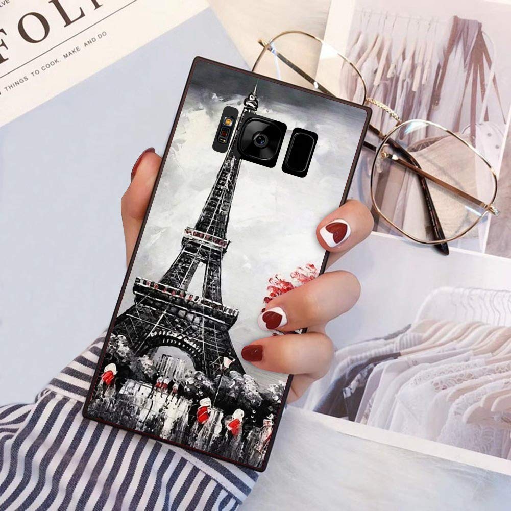 Eiffel Tower Samsung Galaxy S8 Case - Shockproof Black TPU Silicone Protective Cover for Samsung Galaxy S8 - Perfect for Travel, Daily Use & Gift Giving