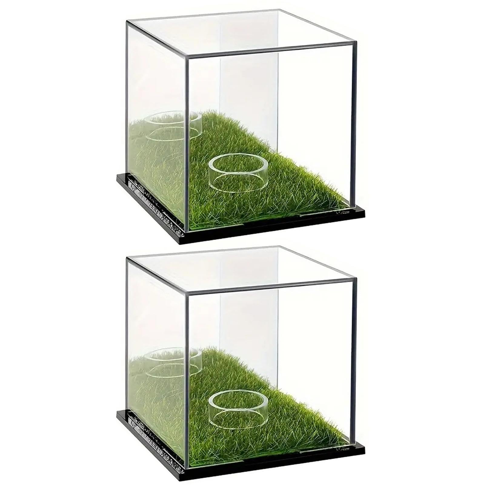 2X Clear Acrylic Golf Ball Display Case - Single Golf Ball Cube Holder with Dust Protection for Collectors & Enthusiasts | Perfect for Home, Office, or Golf Club Showcase