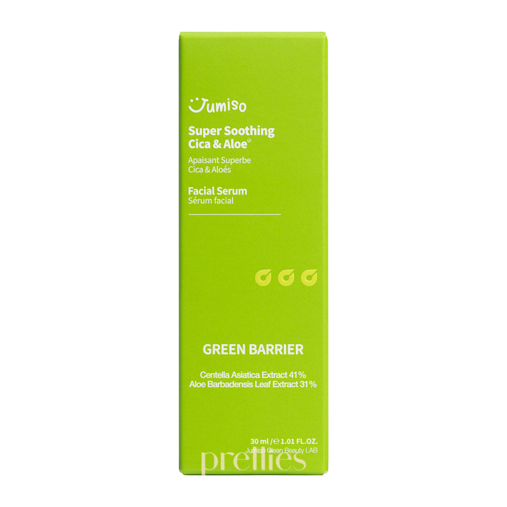 Jumiso Super Soothing Cica & Aloe Facial Serum 30ml - Hydrating Calming Skin Care for Sensitive Skin - Perfect for Daily Use & Post-Sun Care