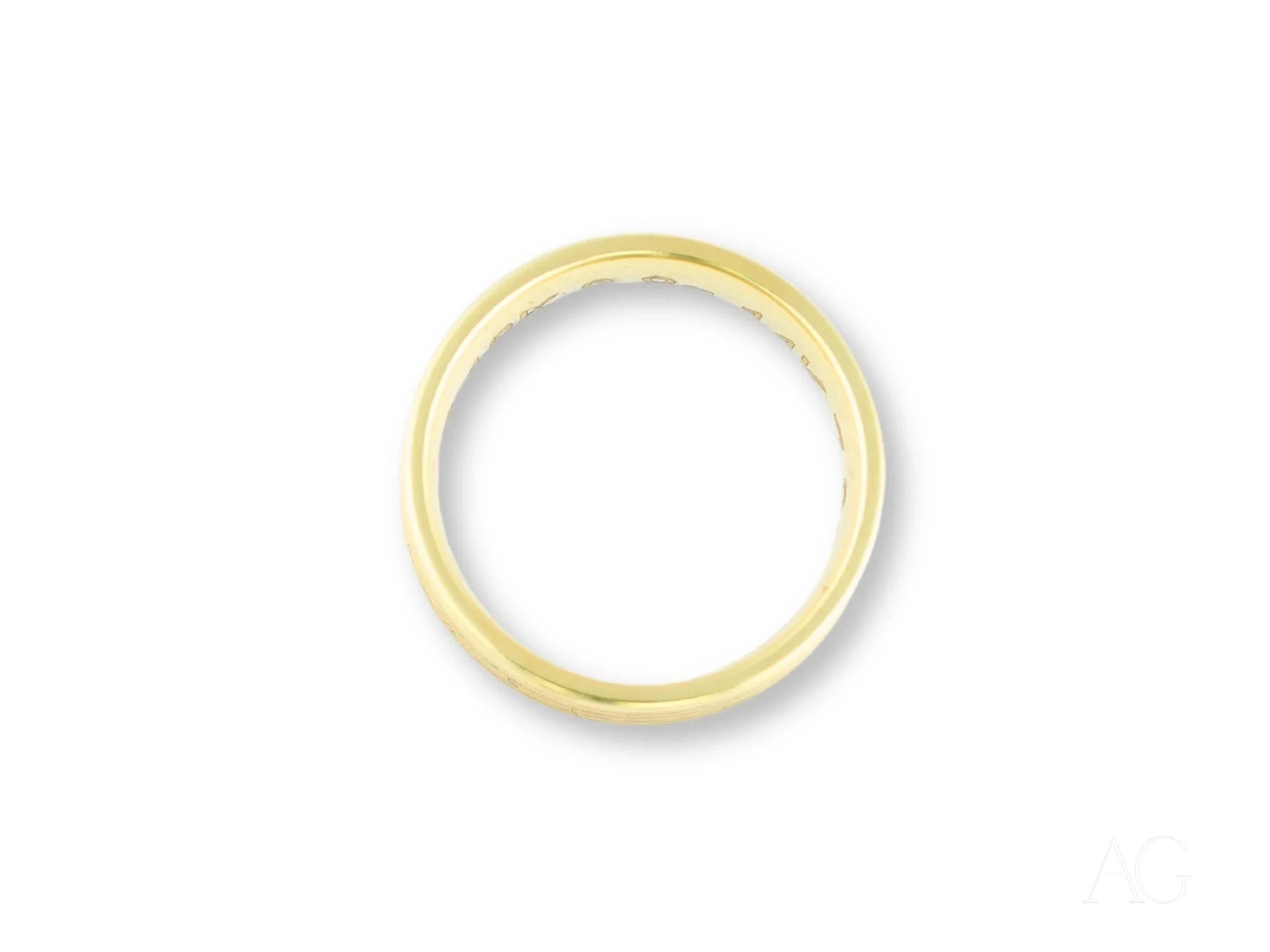 Golden Horizon Wedding Band Ring for Men & Women - Elegant 14K Gold Plated Wedding Ring for Couples, Anniversaries & Special Occasions
