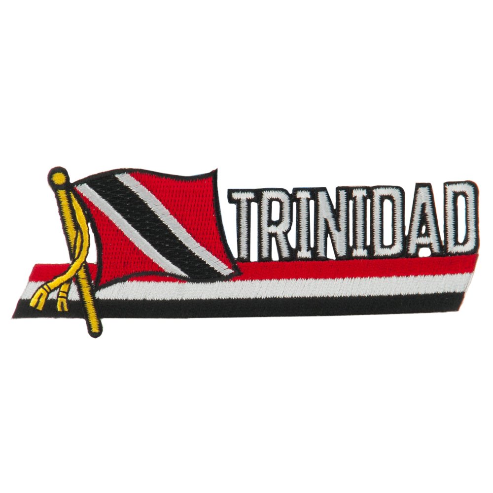 Custom Embroidered Iron-On Patches for Clothing & Accessories - Trinidad Flag Design - Perfect for DIY Crafts, Jackets, Hats & Backpacks