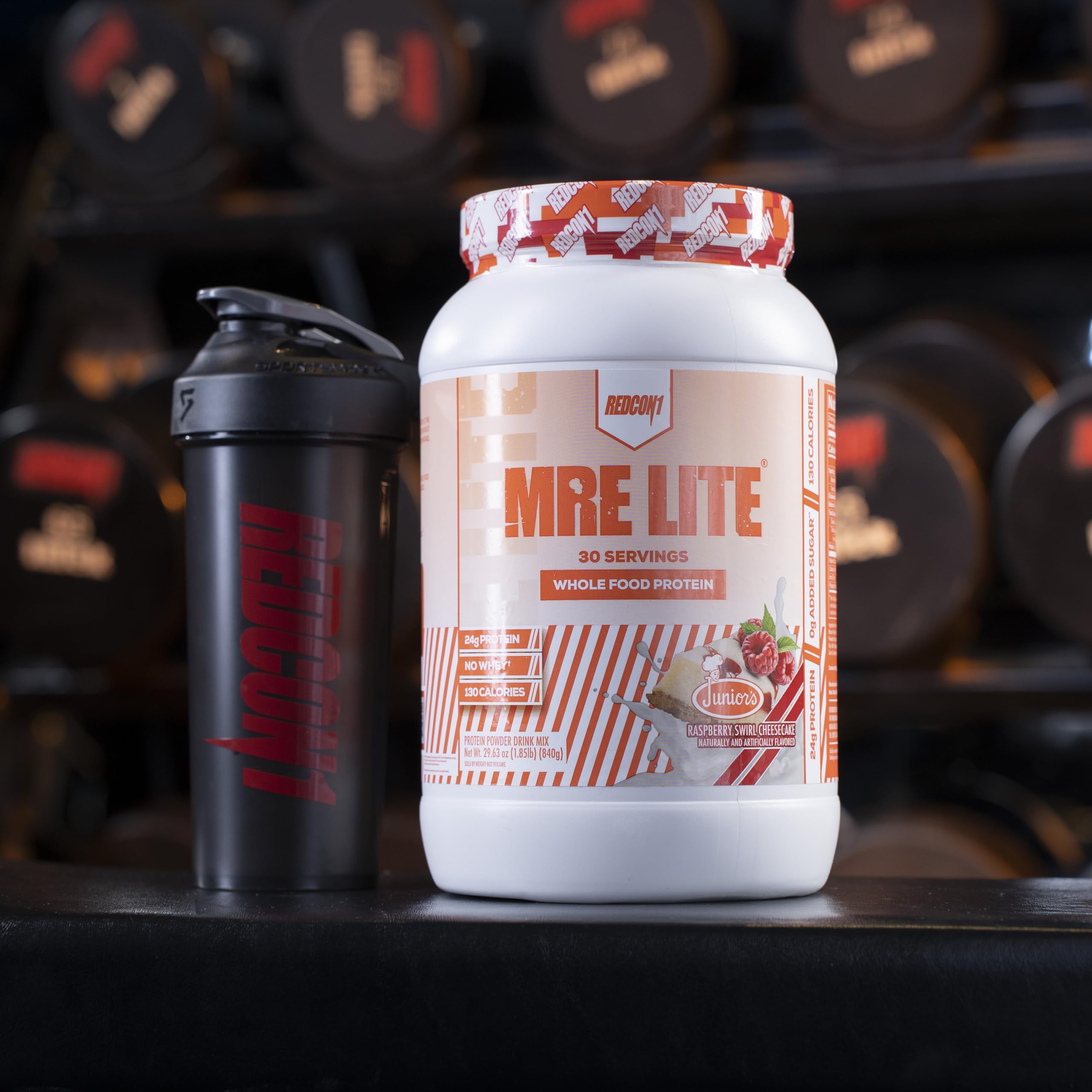 REDCON1 MRE Lite Whole Food Protein Powder for Kids - Raspberry Swirl Cheesecake Flavor | Low Carb Whey-Free Meal Replacement with Animal Protein Blend | Easy to Digest with MCT Oil | 30 Servings | Perfect for School Lunches, Sports Recovery & Healthy Snacks