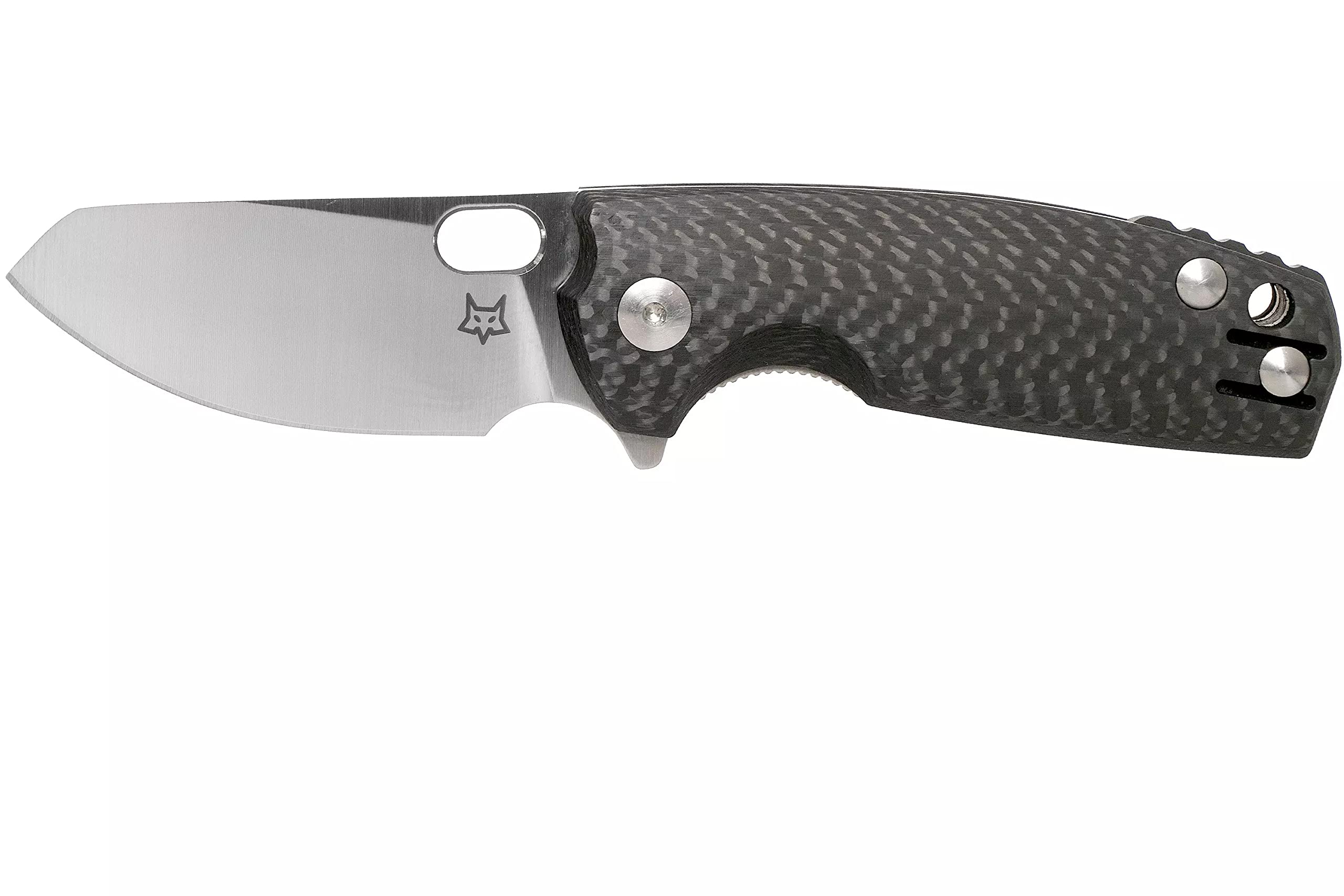 FOX Knives Baby Core Folding Pocket Knife - Premium M390 Super Steel Blade with Carbon Fiber Handle | Designed by Jesper Voxnæs | Made in Italy | Perfect for EDC, Outdoor Adventures & Survival Gear