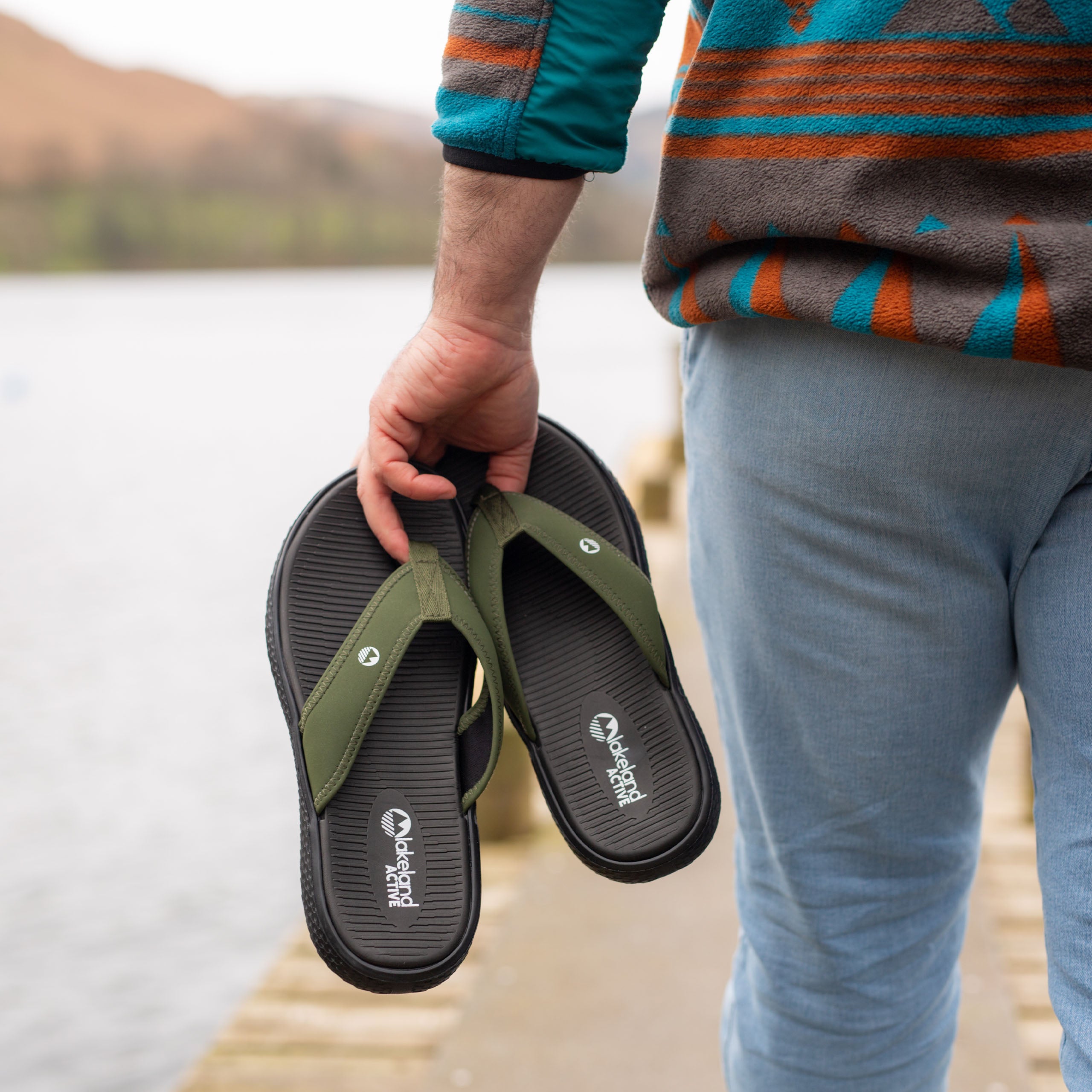 Men's Flimby Neoprene Flip Flops - Comfortable Waterproof Sandals for Beach, Pool & Outdoor Activities