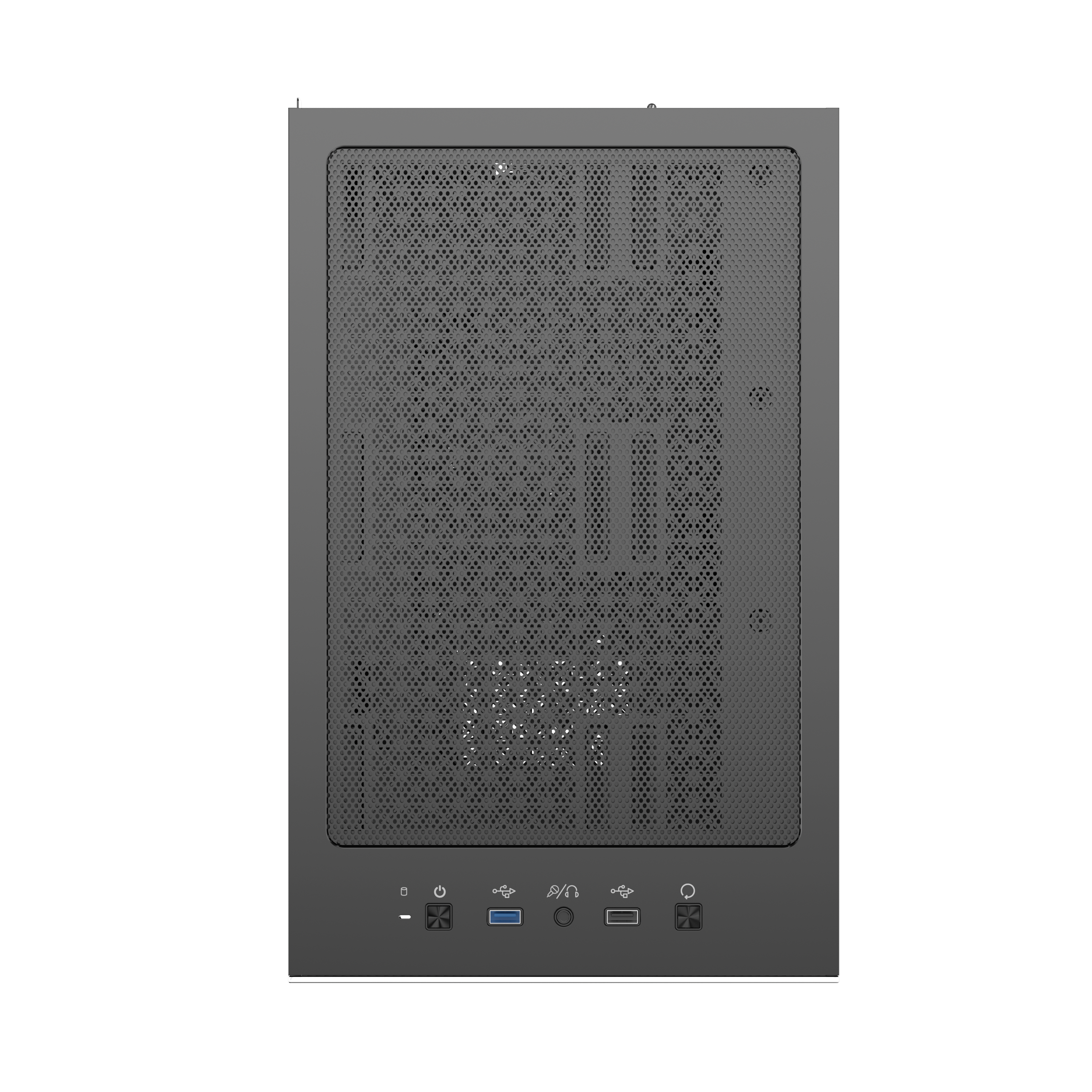 1st Player MI7 Black ATX/MATX/ITX PC Gaming Case - High Airflow, Tempered Glass, RGB Lighting for Ultimate Gaming & Workstation Setup