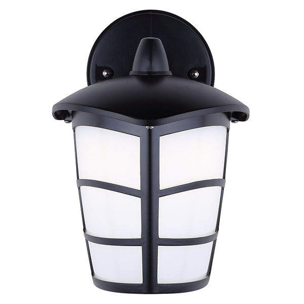 Canarm Polycarbonate Matte Black LED Outdoor Wall Sconce Light - Waterproof Porch Lighting for Patio, Garden & Exterior Entryway