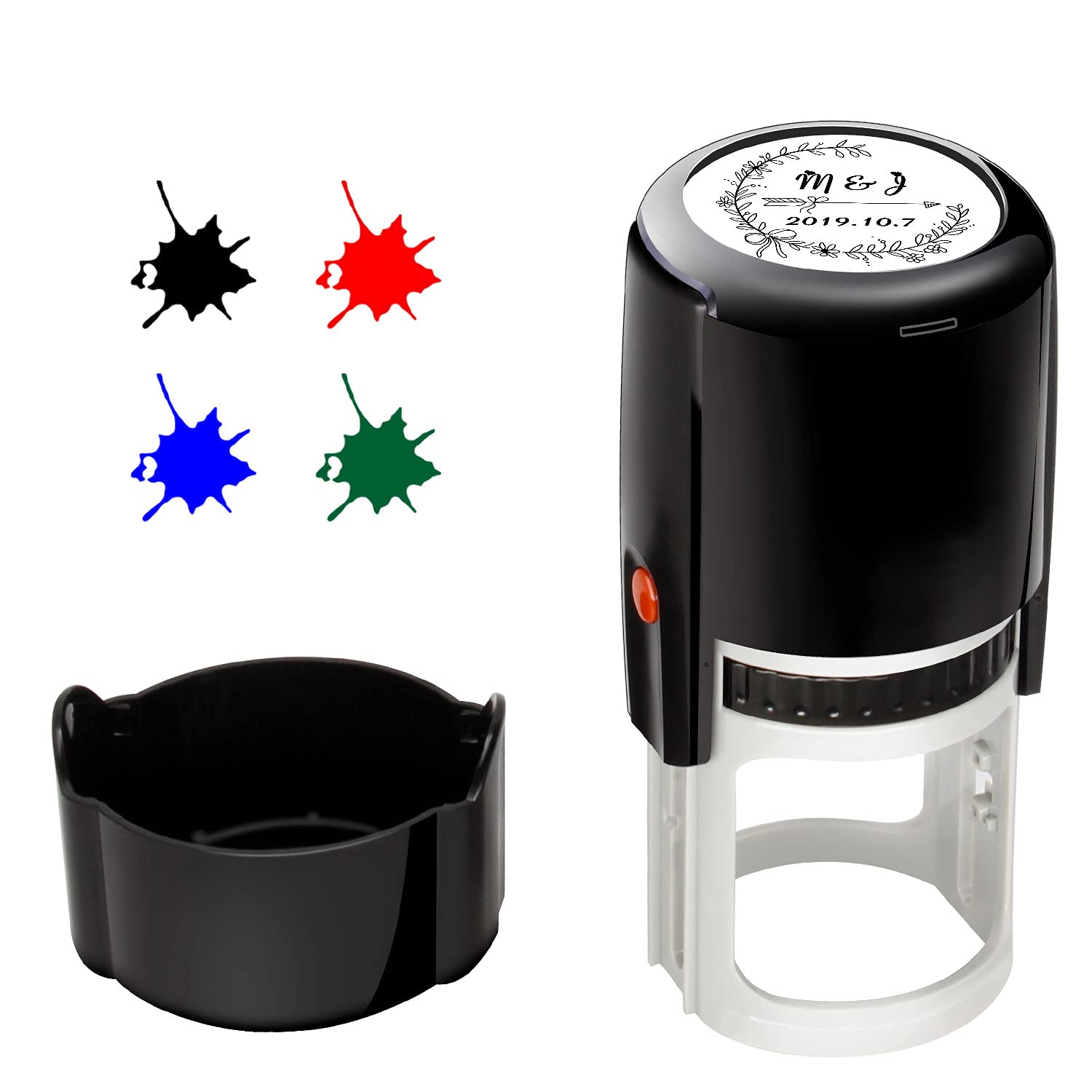 Custom Self-Inking Stamp - Personalized Round Address Stamp 1-5/8