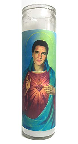 Elvis Presley Prayer Candle - Celebrity Devotional Candle with Religious Blessings for Home Altar, Meditation & Spiritual Healing
