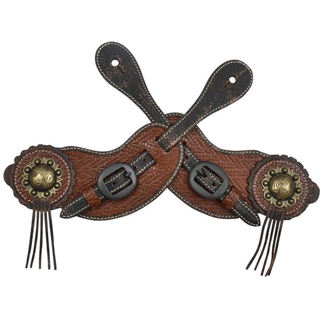 Handmade Brown Leather Basket Weave Belt with Concho & Fringe - Western Cowboy Style Accessory for Men & Women | Perfect for Rodeo, Country Music Festivals & Western Fashion Outfits