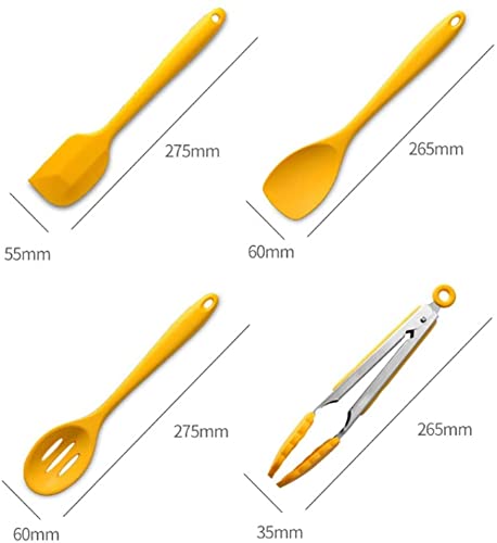 10-Piece Silicone Cooking Utensil Set - Non-Stick Heat Resistant Kitchen Tools for Baking, Frying & Cooking - Includes Spatula, Spoon, Turner & More