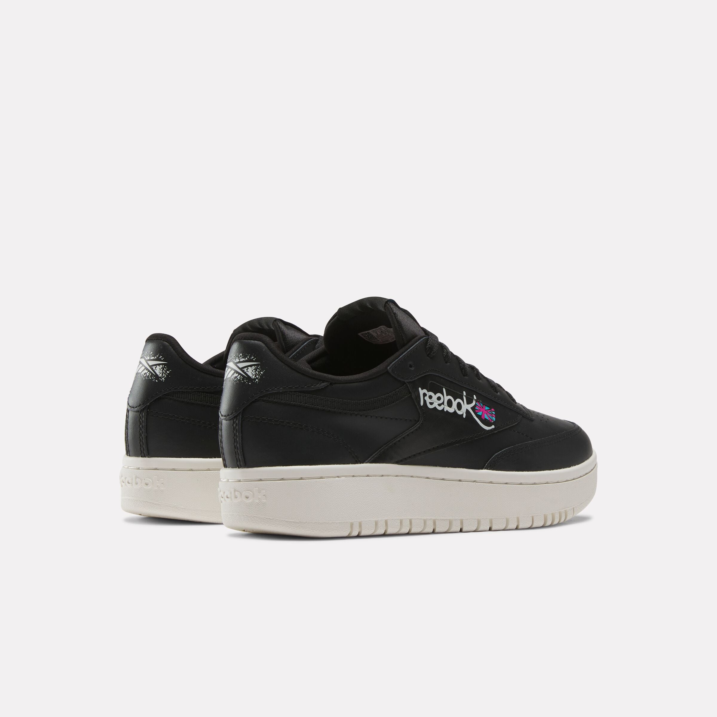 Reebok Club C Double Black/Chalk/Laser Pink Women's Vintage Sneakers - Casual Wear, Gym & Street Style Fashion