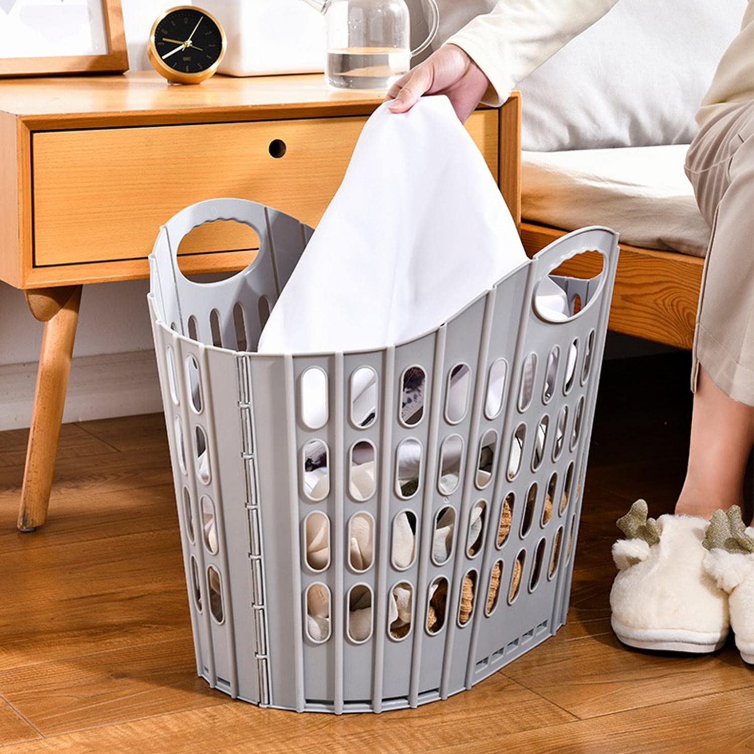 Collapsible Laundry Basket - Large Capacity Foldable Hamper with Handles, Portable Multi-Functional Storage Organizer for Clothes, Towels & Toys | Perfect for Home, Dorm, Laundry Room & Wall Mounting