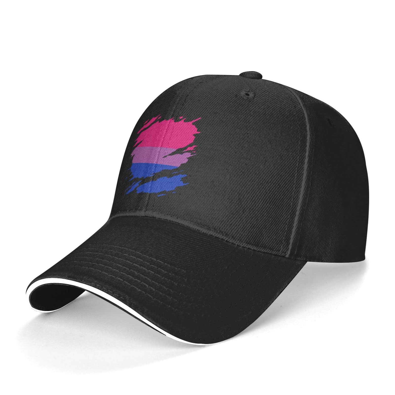 Bisexual Pride Flag Sandwich Hat - Adjustable Baseball Cap for Men & Women - Dad Hat for LGBTQ+ Support - Perfect for Pride Parades, Festivals & Everyday Wear