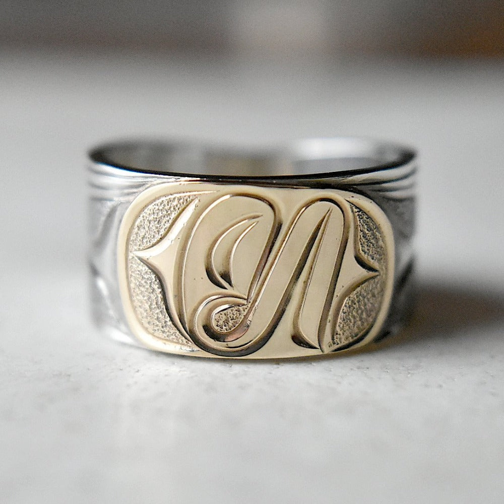 Flat & Tapered Gold Overlay Ring by Joe Descoteaux - Elegant Minimalist Jewelry for Women, Perfect for Everyday Wear, Special Occasions & Gifts