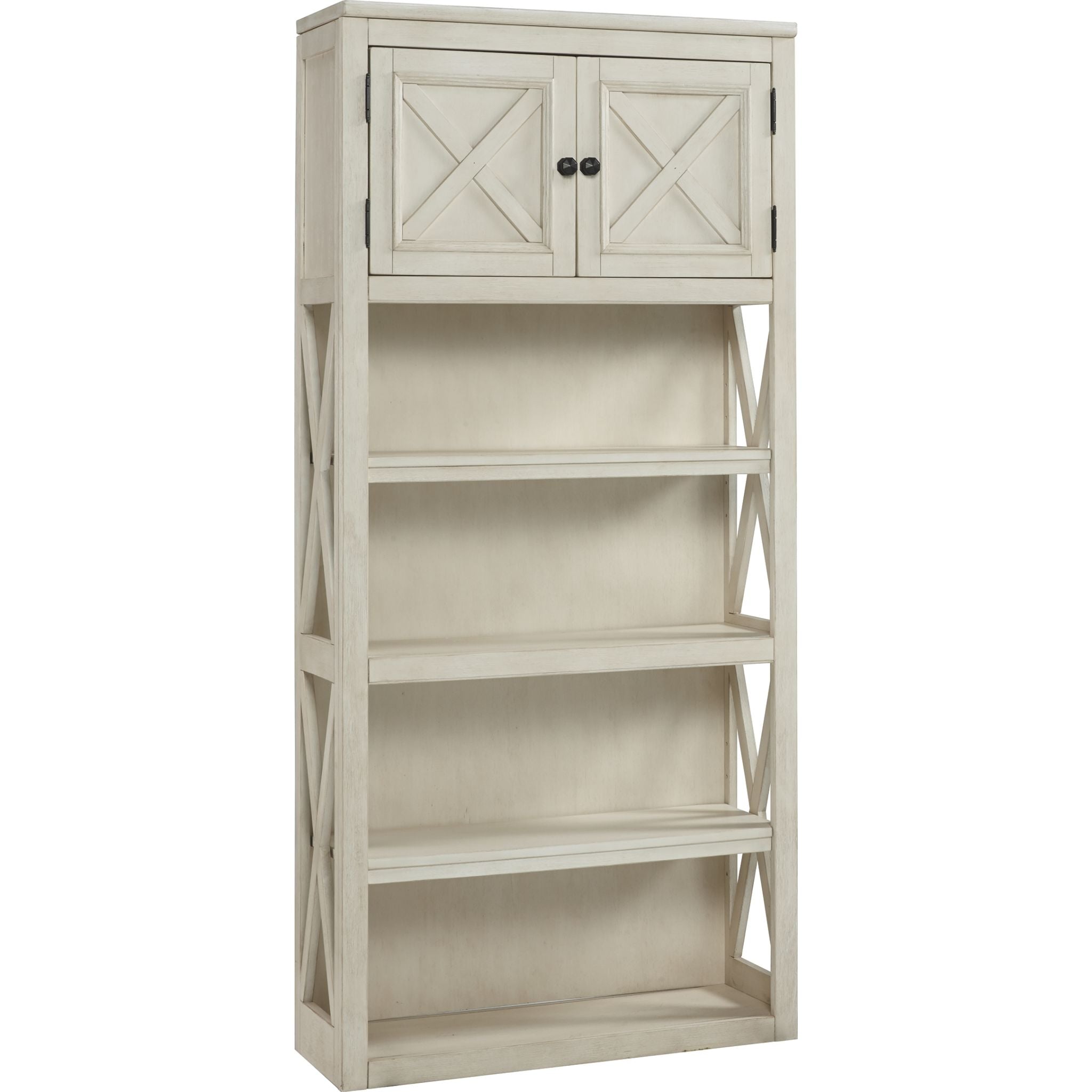 Bolanburg Bookcase - Antique White Wooden Bookshelf for Living Room, Bedroom & Office Storage | Stylish Home Decor Furniture