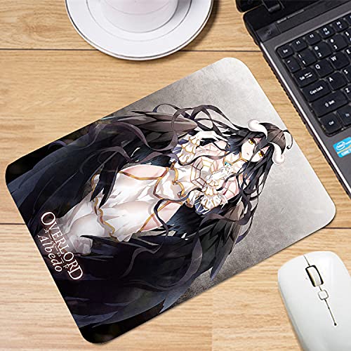 Overlord Albedo Anime Gaming Mouse Pad - Non-Slip Rubber Base, 11.8 x 9.8 Inch Office & Computer Game Mousepad for PC, Laptop, and Workstation - Perfect for Gaming, Streaming, and Office Use
