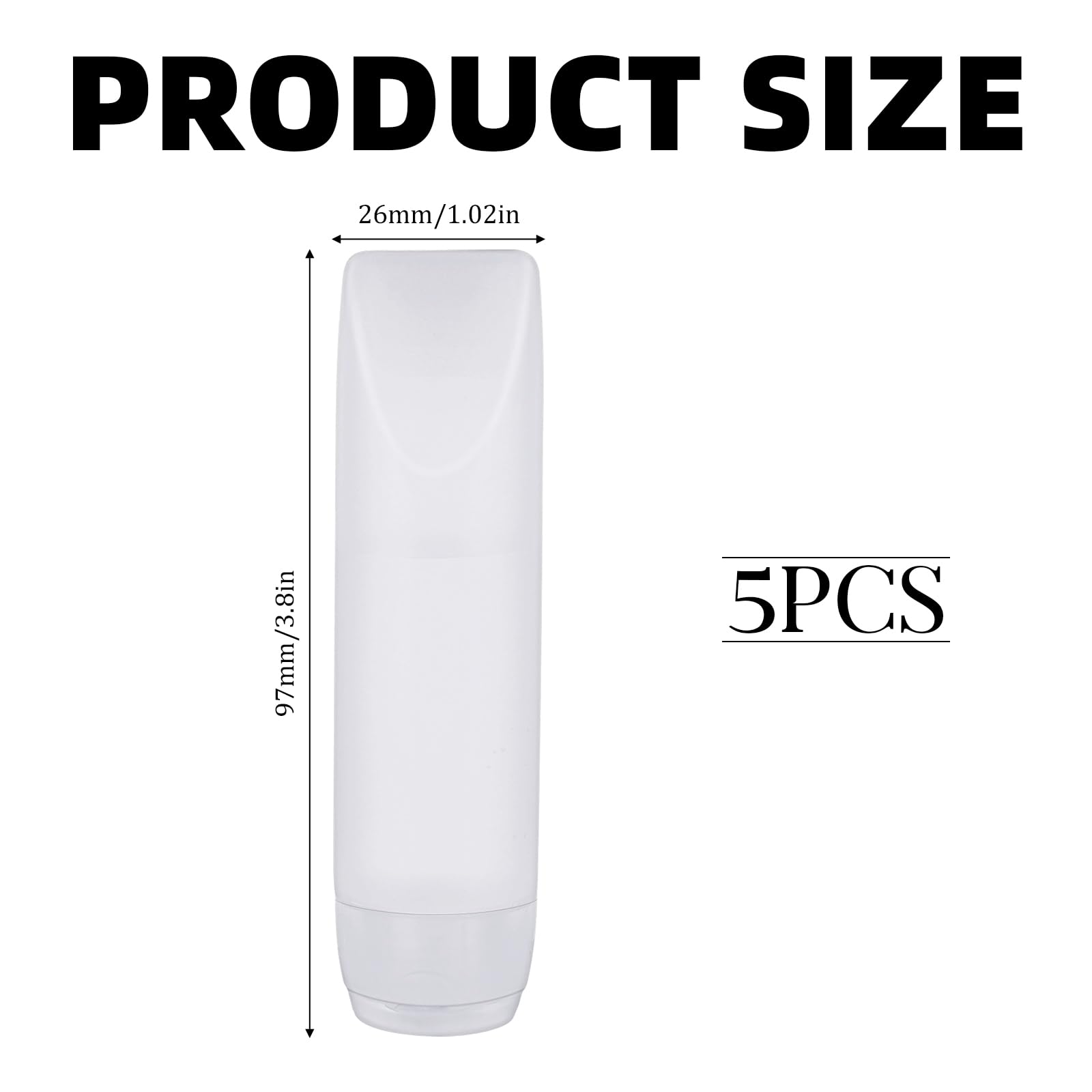 Refillable 1 oz Travel Bottles - 5 Pack Mini Squeeze Bottles for Cosmetics, Lotion & Toiletries | Leak-Proof Reusable Containers for Shampoo, Conditioner, Toothpaste & Skincare | Perfect for Air Travel, Gym & Daily Use