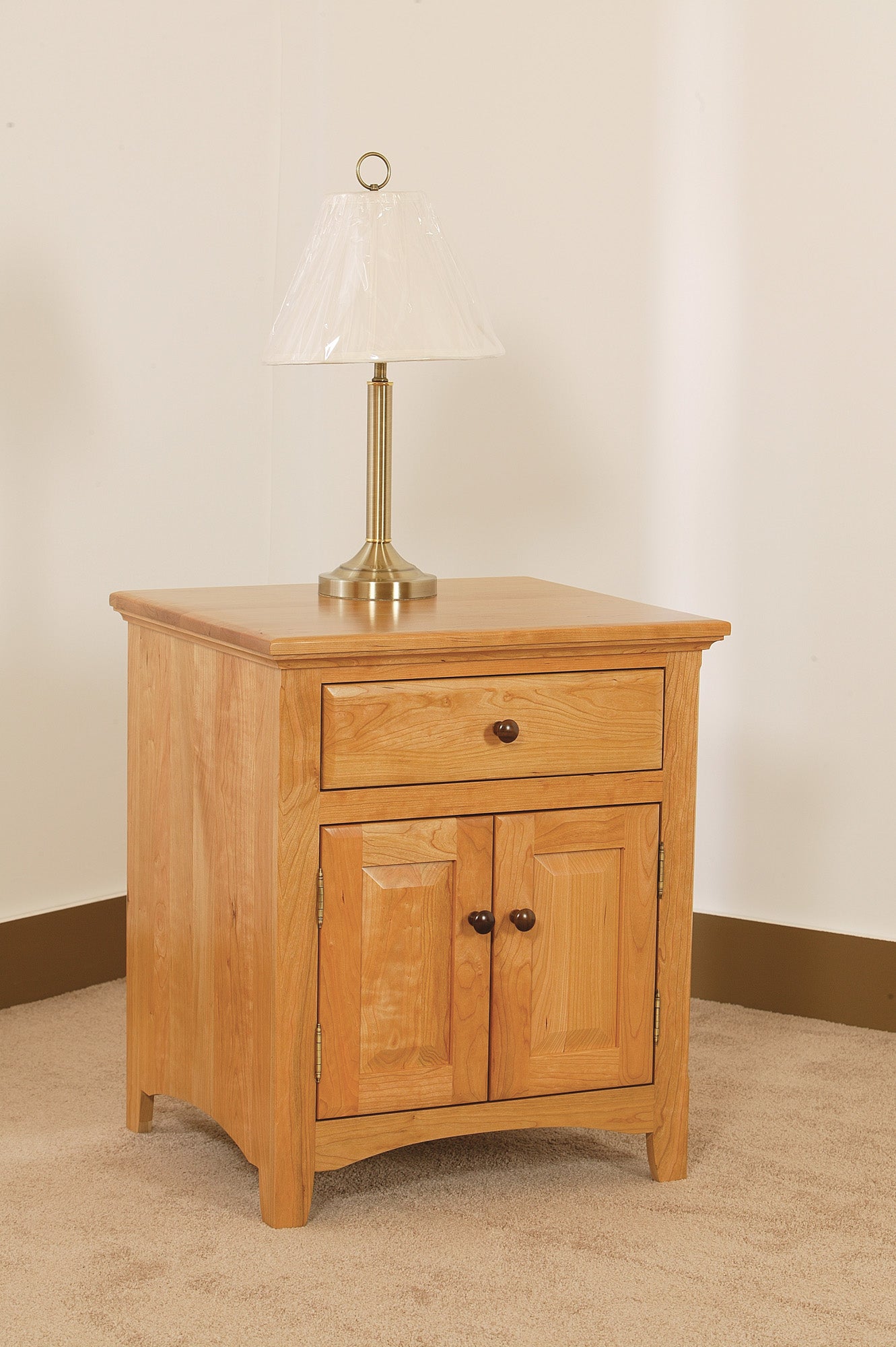 Raes Salem Hardwood 2-Door Nightstand with Storage - Solid Wood Bedside Table for Bedroom, Living Room & Guest Room - Perfect for Lamps, Books & Bedroom Essentials