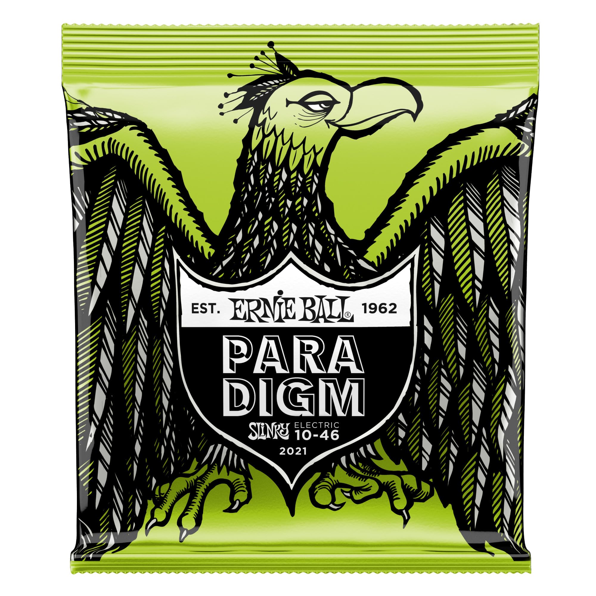 Ernie Ball Paradigm Regular Slinky 10-46 Gauge Electric Guitar Strings (P02021) | Durable Coating & Enhanced Tuning Stability for Rock, Blues & Metal Performances