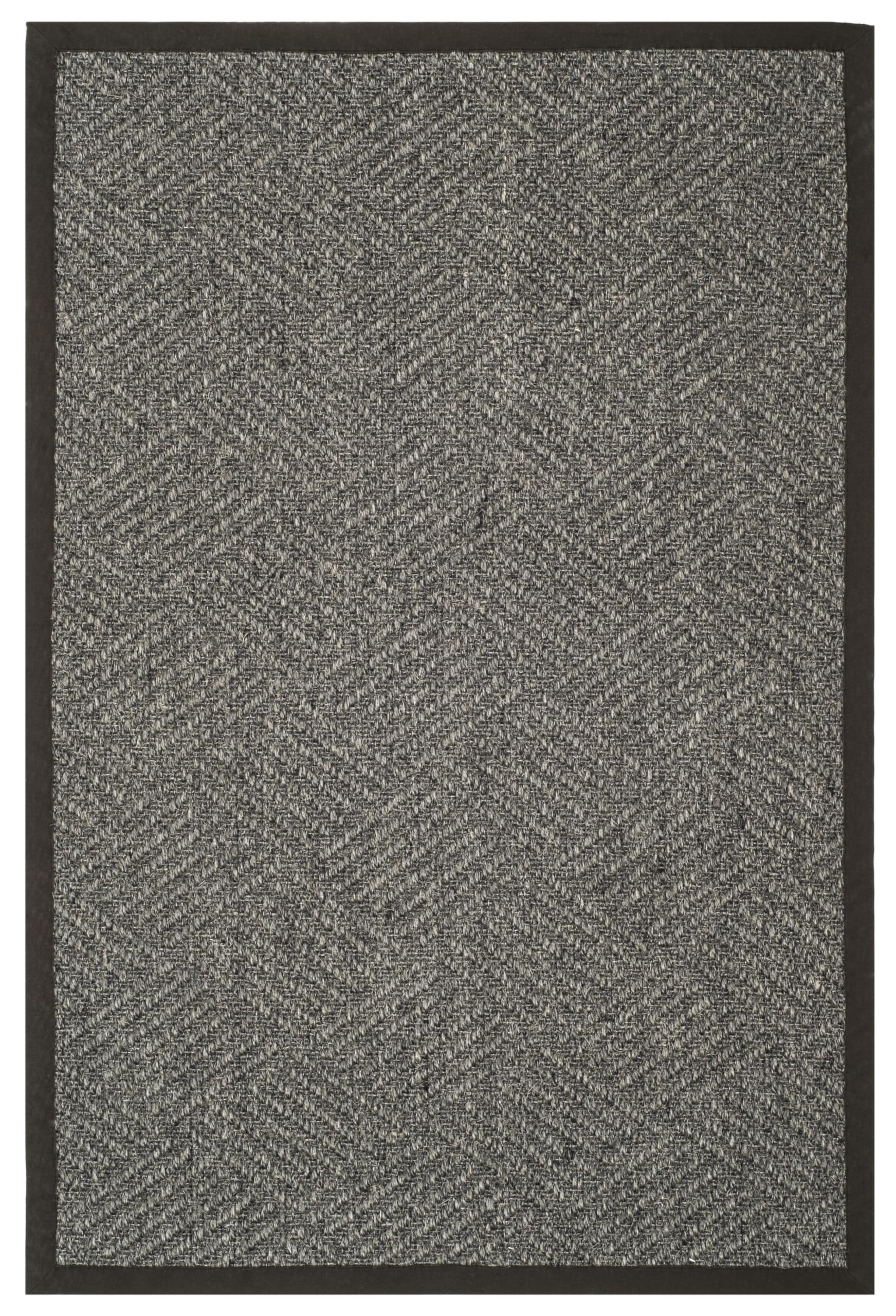 SAFAVIEH Natural Fiber Collection 4' x 6' Grey & Dark Grey Sisal Accent Rug - Easy Care, Durable for High Traffic Areas - Perfect for Entryway, Living Room, Bedroom & Home Decor (NF464A)