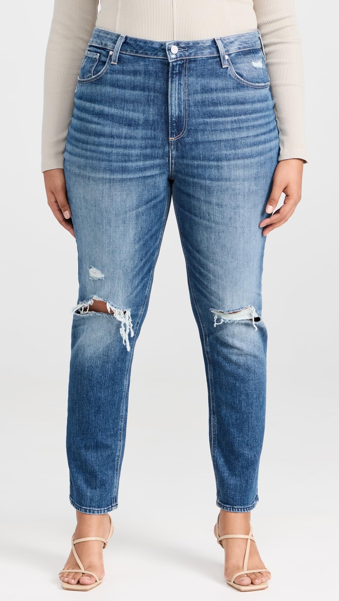 PAIGE Women's Sarah Slim Jeans - High Waist Stretch Denim Pants for Everyday Comfort | Perfect for Work, Casual Outings & Date Nights