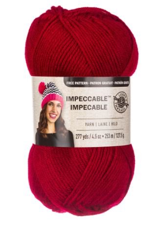 Loops & Threads Impeccable Yarn 4.5 oz Claret (3-Pack) - Premium Soft Knitting & Crochet Yarn for Scarves, Blankets & DIY Crafts