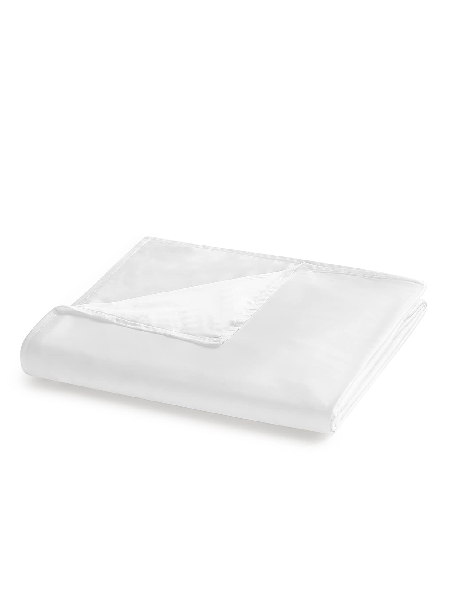YnM Exclusive Cooling Duvet Cover for Weighted Blankets - 16 Ties, Breathable & Temperature Regulating (White, 80x87 Inches) - Perfect for Hot Sleepers & All-Season Comfort