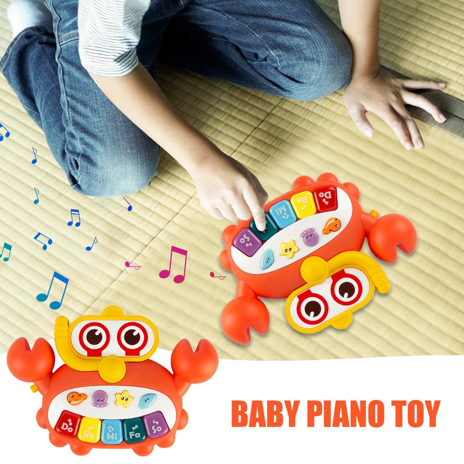 Baby Piano Toy - Interactive Musical Keyboard for Toddlers with Light-Up Keys | Safe & Educational Learning Toy for Infants | Perfect for Early Childhood Development & Sensory Play