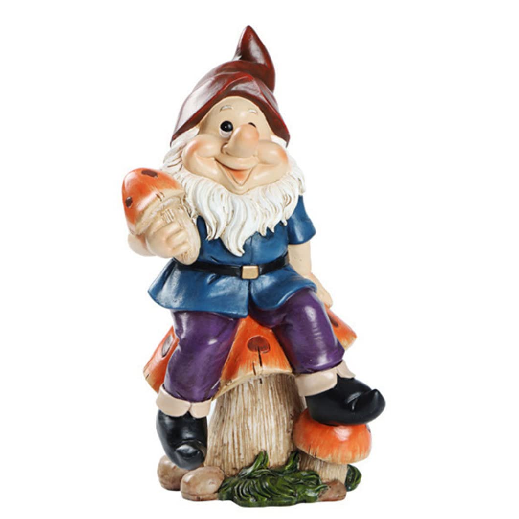 Hand-Painted Resin Garden Gnomes - Miniature Dwarf Figurines for Outdoor Decor, Birthday Gifts for Kids & Garden Enthusiasts | Perfect for Lawn Ornaments, Fairy Gardens & Home Decoration
